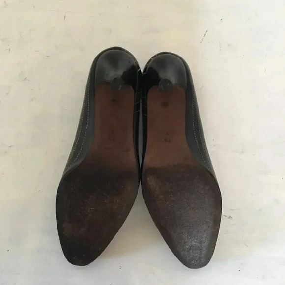 Couture Donald J Pliner Della Black  Leather Zippered Heel SZ  7.5 M - Picture 13 of 14